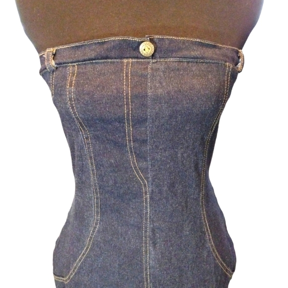 Studio F Denim Maxi Dress - Picture 3 of 9